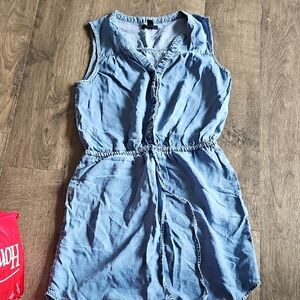 GAP Jean Dress Light Blue Sleeveless Mini Size Xs Elastic Women